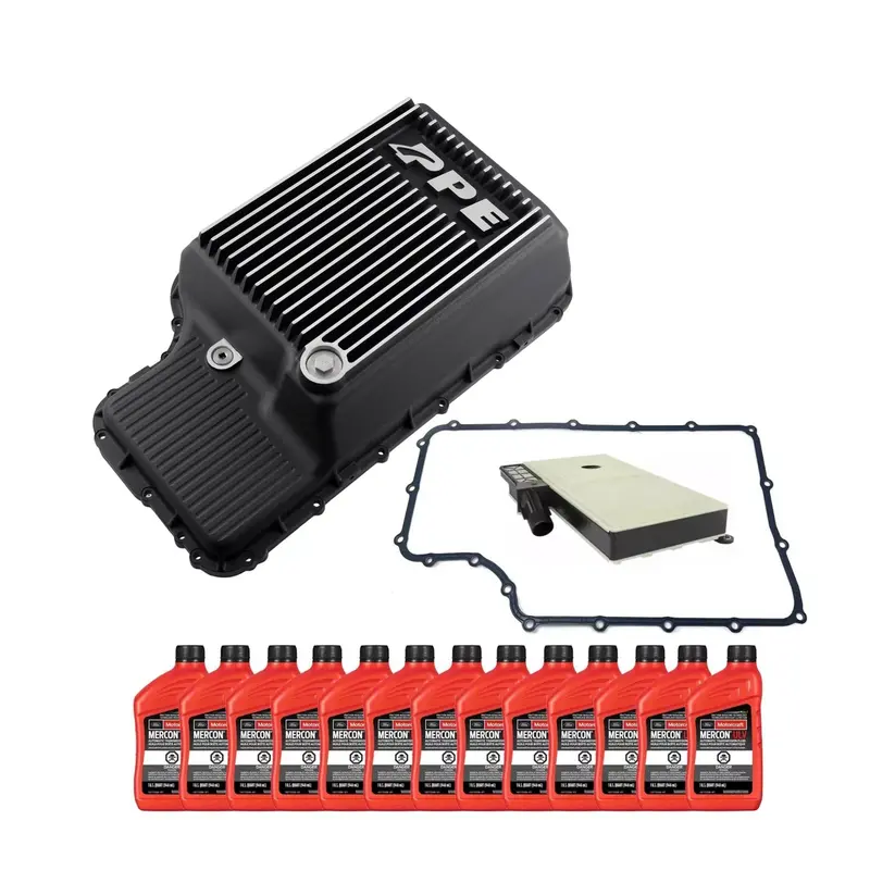 10R140 Transmission Kit Ppe Brushed Deep Pan For 20-25 Ford 7.3L Super Duty Gas 1