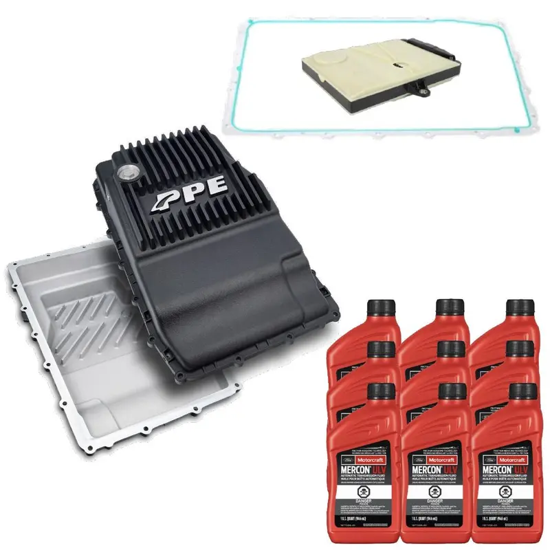 10R80 Oem Ford Transmission Service Kit & Ppe Black Deep Pan For 2017+ F-150 1