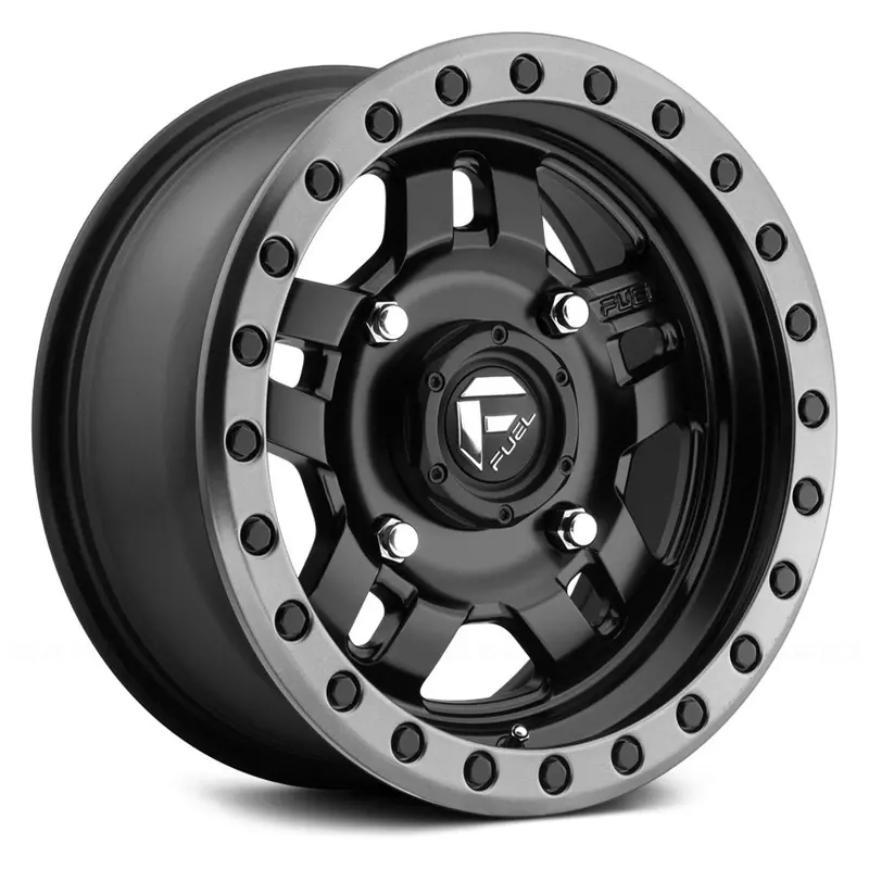 (4) 14X7 Fuel Utv D557 Anza Matte Black/Gunmetal Wheels 4X156 +38 Offset 5.5" Backspacing 2