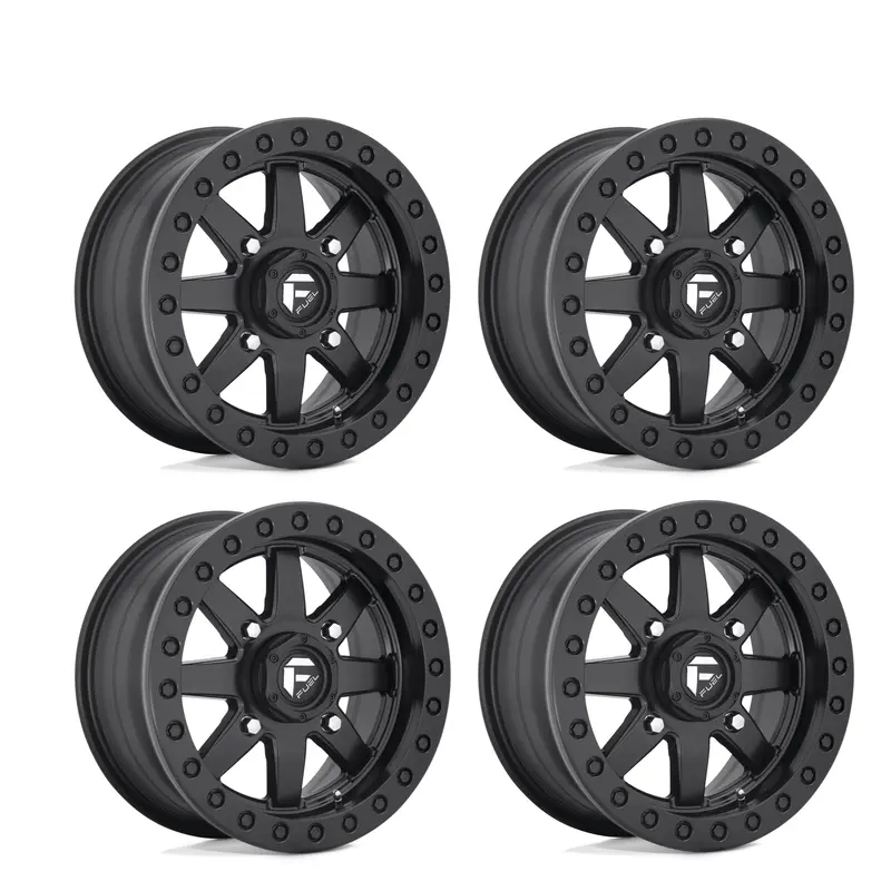 (4) 14X7 Fuel Utv D936 Maverick Beadlock Wheels Matte Black 4X137 +38 Offset 1