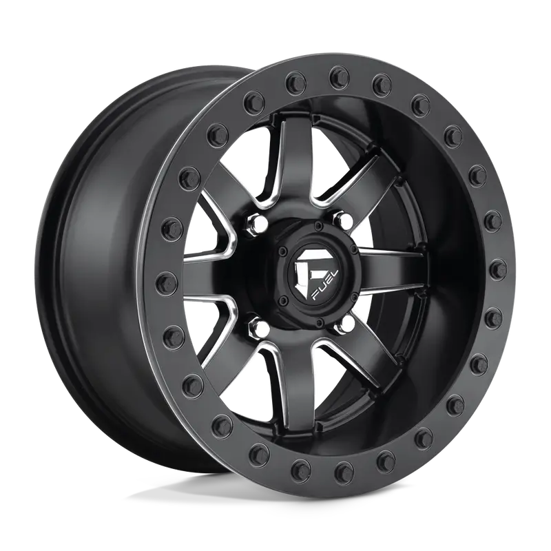 (4) 15X10 Fuel Utv D928 Maverick Beadlock Wheels Black Milled Spokes 4X137 2