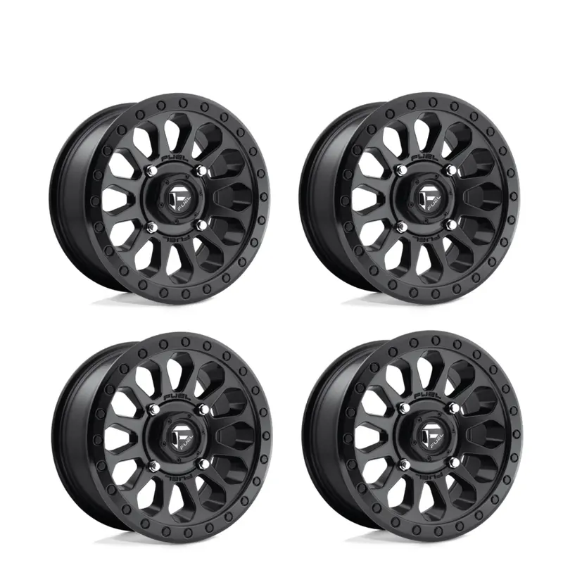 (4) 15X7 Fuel Utv D579 Vector Wheels Matte Black 4X156 +13 Offset For Utv/Sxs 1