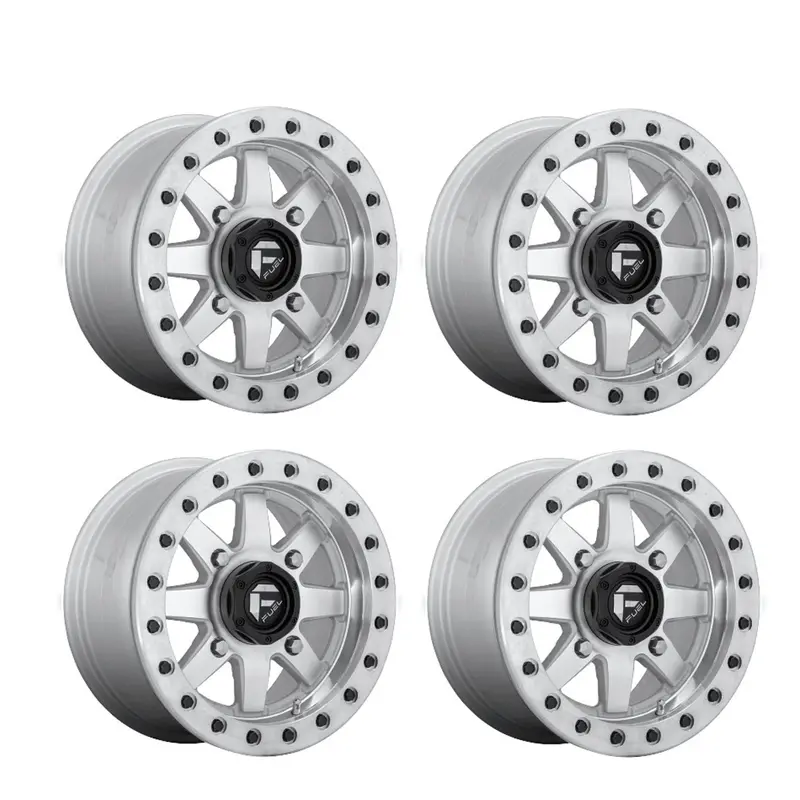 (4) 15X7 Fuel Utv D937 Maverick Beadlock Wheels Raw Machined 4X137 +38 Offset 1