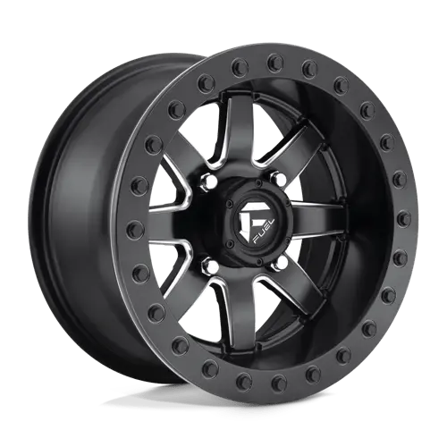(4) 15X8 Fuel Utv D928 Maverick Beadlock Wheels Black Milled Spokes 4X137 2