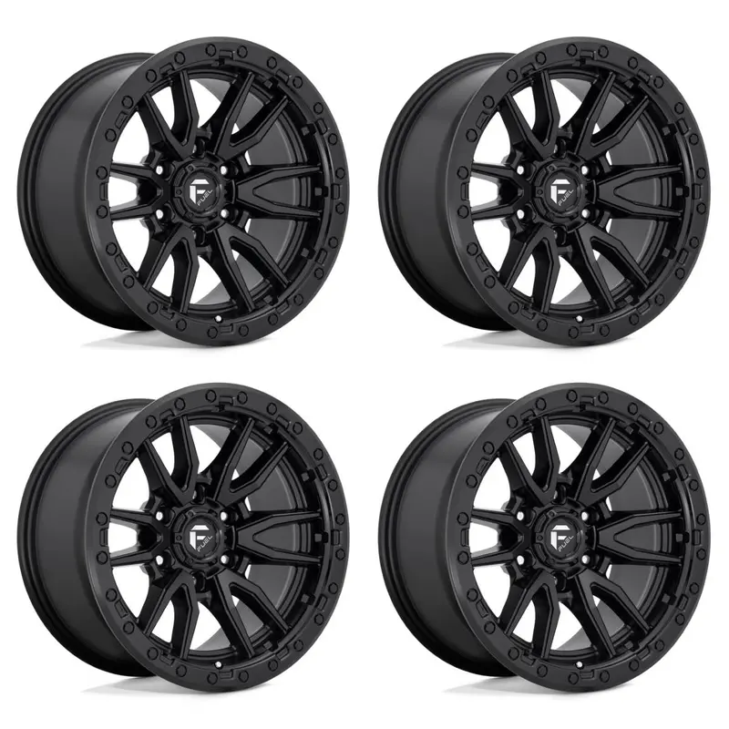 (4) 17X9 Fuel Rebel 6 Matte Black Wheels 6X139.7/6X5.5 D679 For Ford Gm Toyota 1