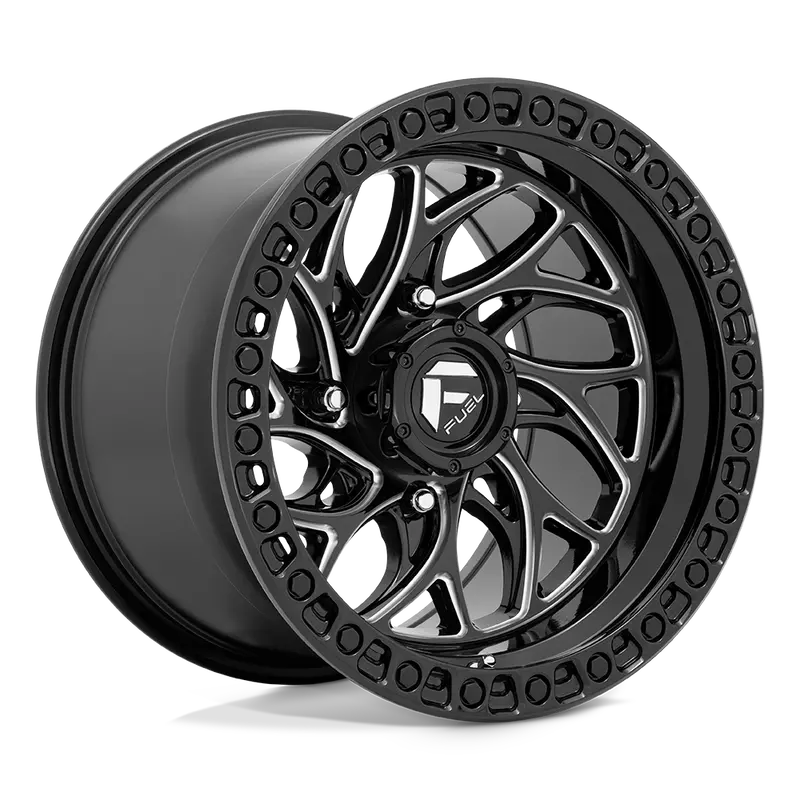 (4) 22X7 Fuel Utv D741 Runner Wheels Gloss Black Milled 4X137 0 Offset 4 Inch Backspacing 2