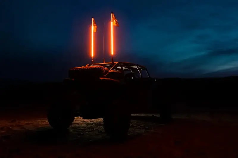 5150 Whips-1Ft Hyper Color Orange Single Led Whip Light For Atv/Utv/Sxs 1