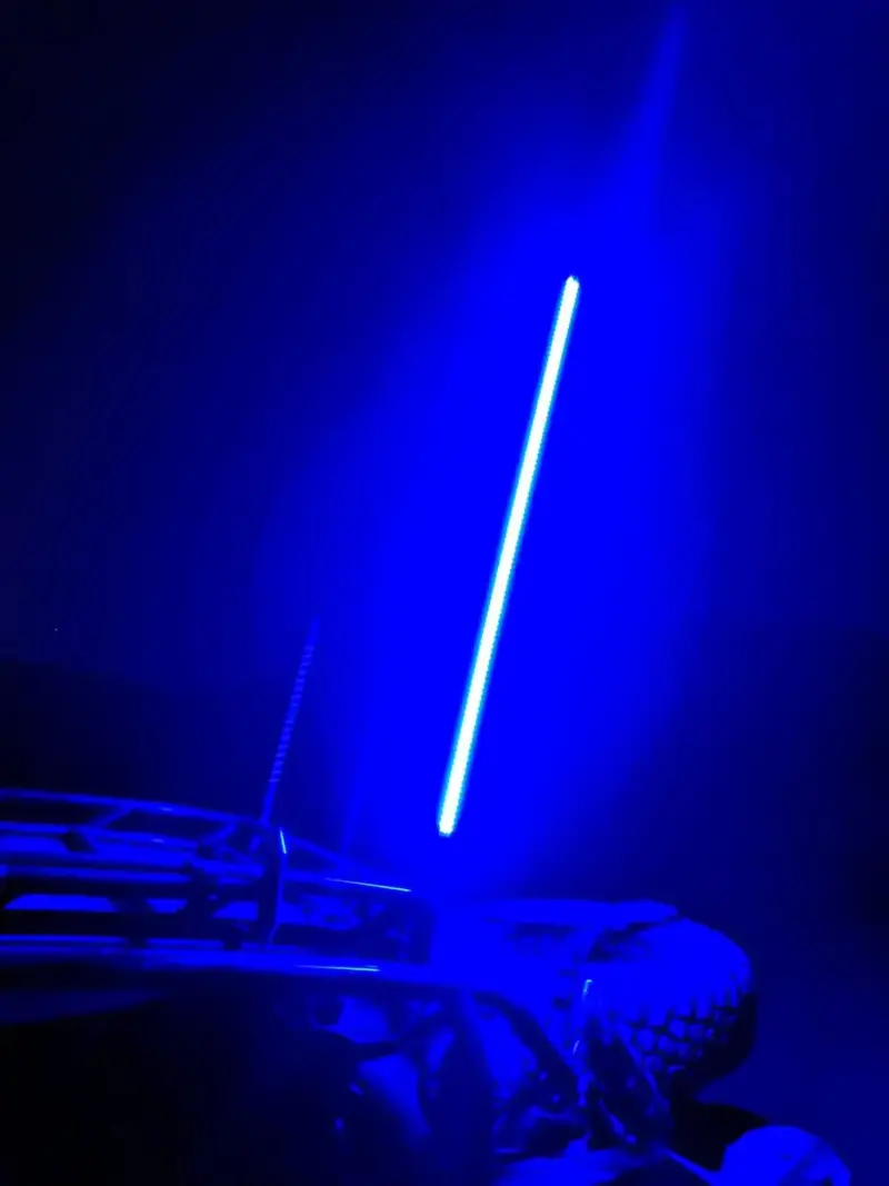 5150 Whips 1Ft Hyper Color Single Blue Led Whip Light With Magnet Mount & Flag 1