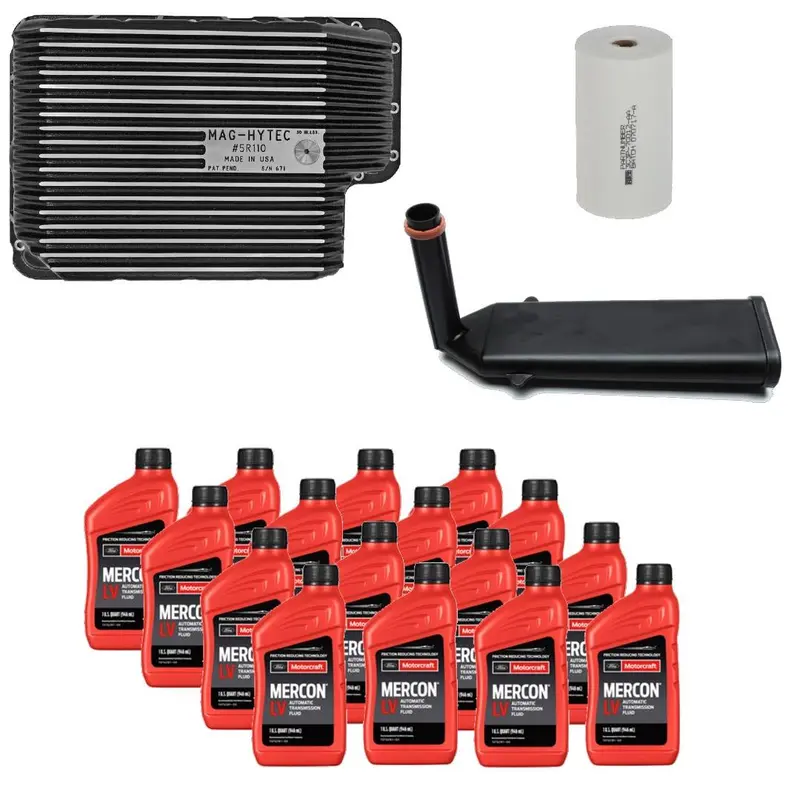 5R110 Transmission Service Kit & Mag-Hytec Pan For 03-07 F-250/F-350/Excursion 1