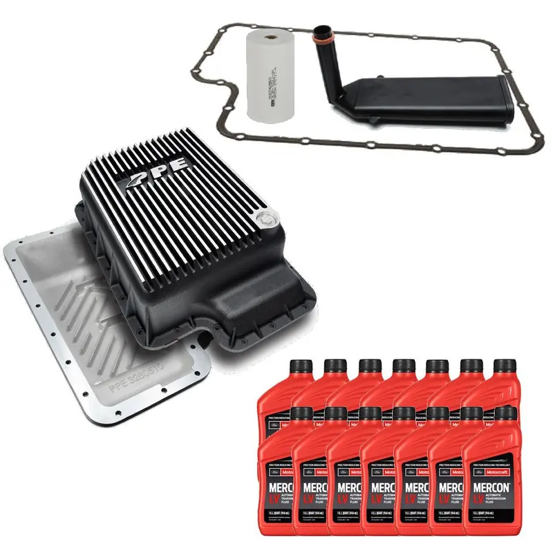 5R110 Transmission Service Kit & Ppe Brushed Deep Pan For 03-07 F-250/F-350/Excursion 1