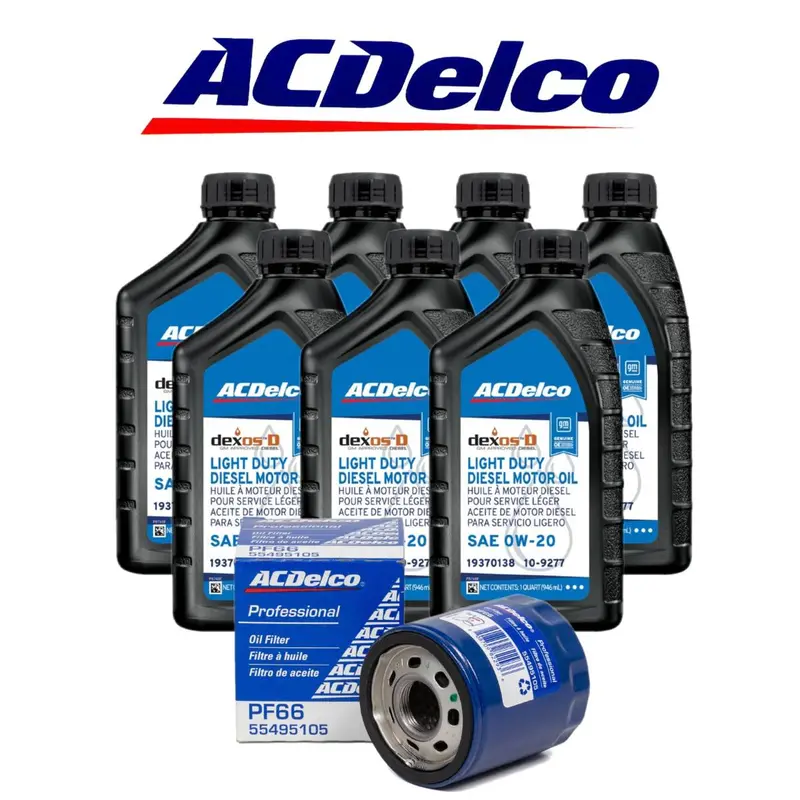 Acdelco 0W-20 Oil Change Kit For 2020-2026 Silverado/Sierra 1500 / 2021-2024 Tahoe/Suburban/Escalade 3.0L Duramax 1