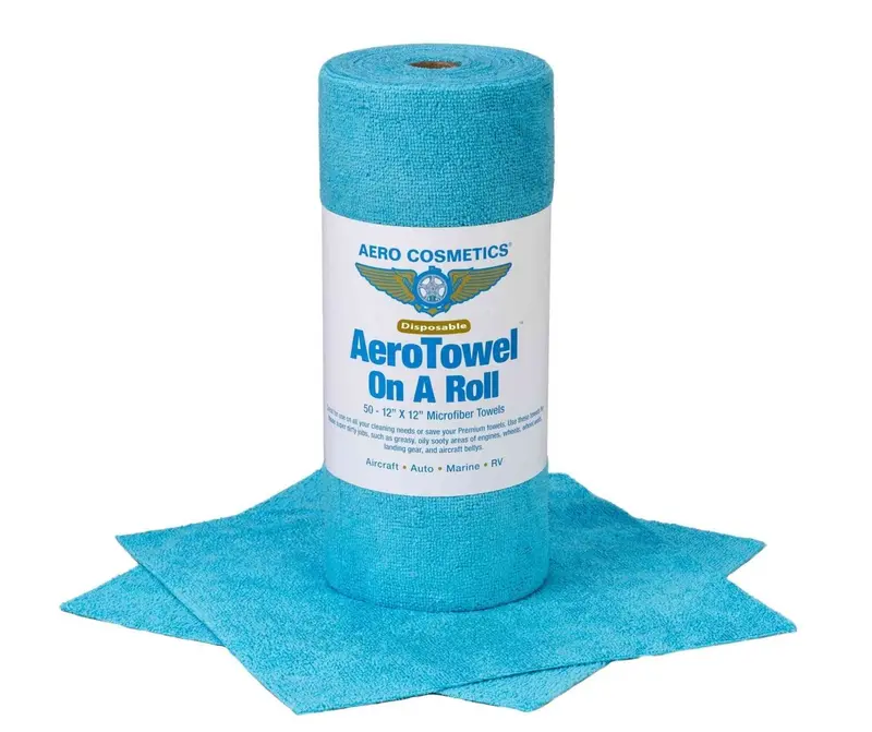 Aero Towels On A Roll - 50 Reusable, Disposable, & Washable Microfiber Towels 1