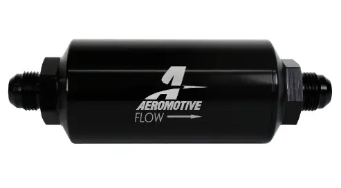 Aeromotive 10 Micron Black Fuel Filter W/ An-08 Male Ports & Microglass Element 1