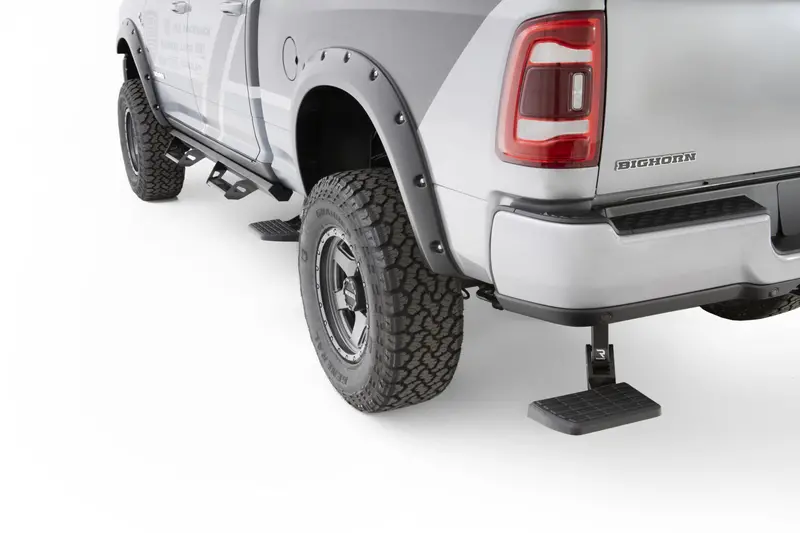 Amp Research 75306-01A Bedstep Retractable Bumper Step For 09-18 Ram 1500, 19-22 Ram Classic, 10-18 2500/3500 (Excludes Dual Exhaust, Ecodiesel Models) 1