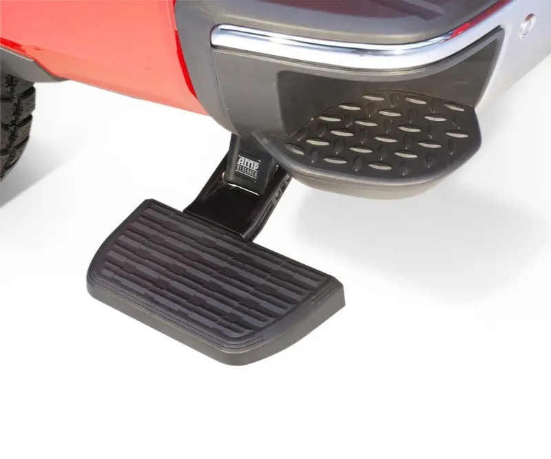 Amp Research 75314-01A Bedstep Retractable Bumper Step For 2014-2018 Silverado/Sierra 1500 (Incl 2019 Silverado Ld/Sierra Limited), 2015-2019 Silverado/Sierra 2500/3500 1
