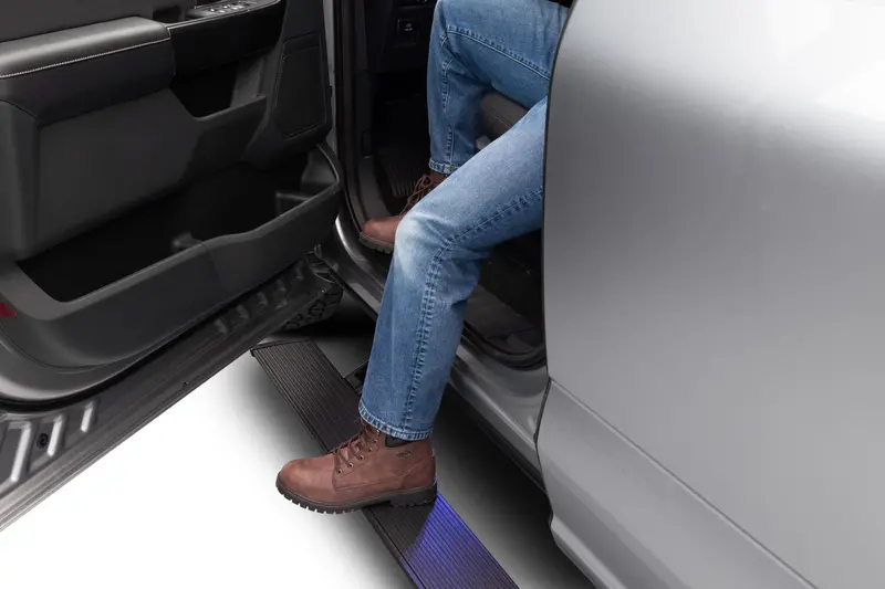 Amp Research 76141-01A Powerstep Electric Running Boards Plug N Play System For 2009-2014 Ford F-150, All Cabs 1