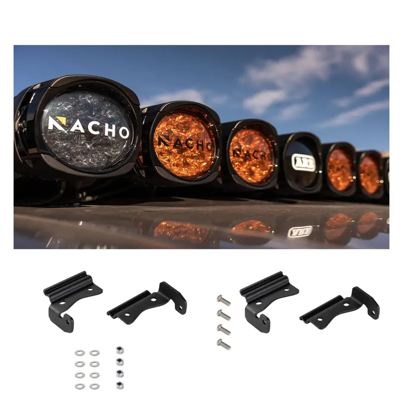 Arb Nacho Lighting Base Rack Adaptor Kit For Quatro Lights Pair Black Powdercoat 1