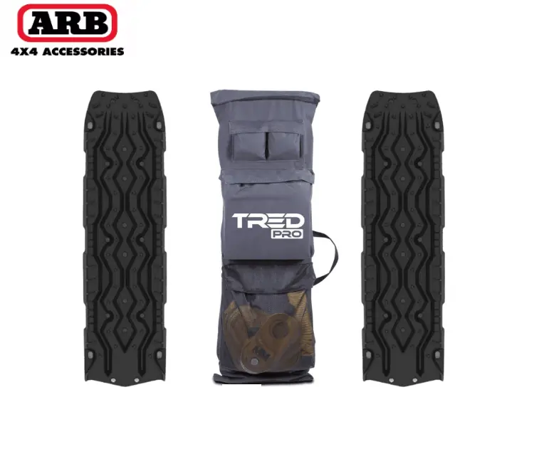 Arb Tred Pro Heavy Duty 9,900Lb Black Nylon Blend Recovery Boards W/ Carry Bag 1
