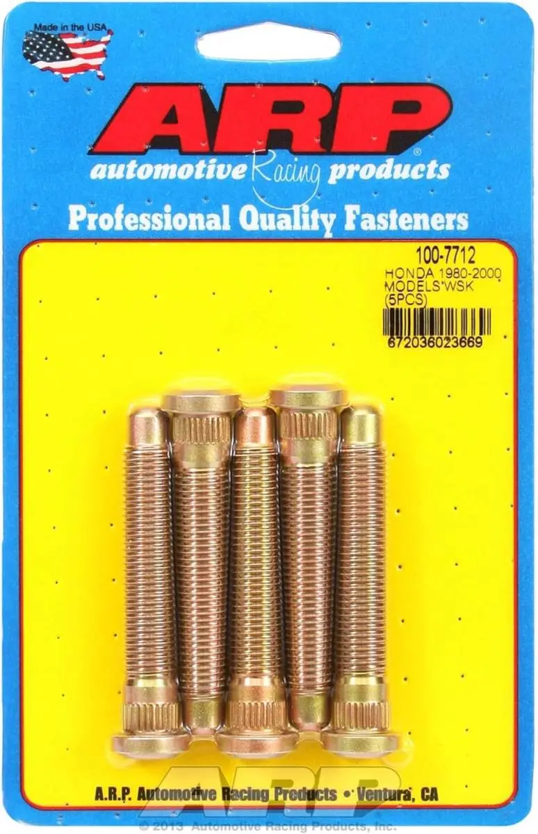 Arp M12x1.5 Extended 5 Piece Wheel Stud Kit For 1988-2007 Honda/Acura 100-7712 1