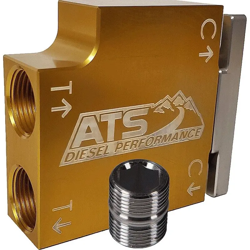 Ats Transmission Cooler Bypass Block For 2019-2021 6.7L Cummins 68Rfe 69Asrc 1