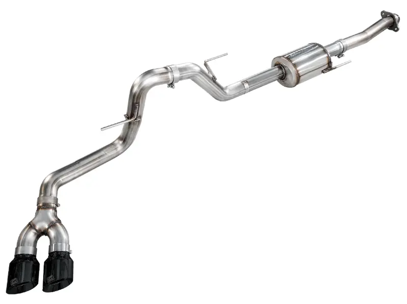 Awe 0Fg Cat-Back Exhaust 4.5In Black Tips For 2021-2025 Ford F-150 5.0L Regular Cab 1