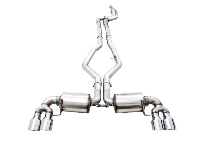 Awe Non-Res Touring 3" Cat-Back Exhaust W/ Chrome Tips For 20-25 Bmw M340i/M440i 1