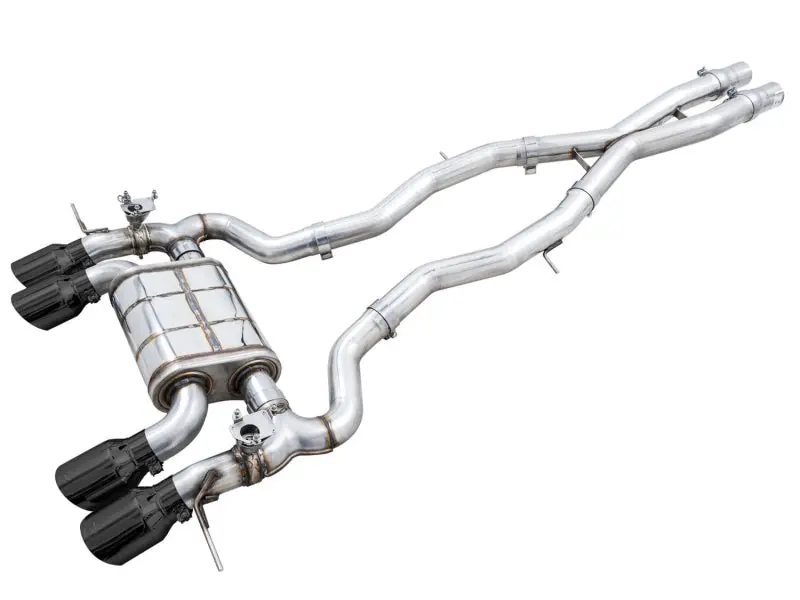 Awe Switchpath Cat-Back Exhaust 4.5In Black Quad Tips For 21-25 Bmw M3/M4 3.0L 1