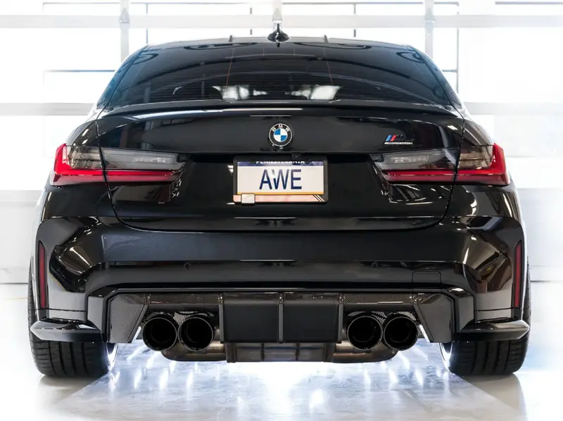 Awe Switchpath Cat-Back Exhaust 4.5In Black Quad Tips For 21-25 Bmw M3/M4 3.0L 2