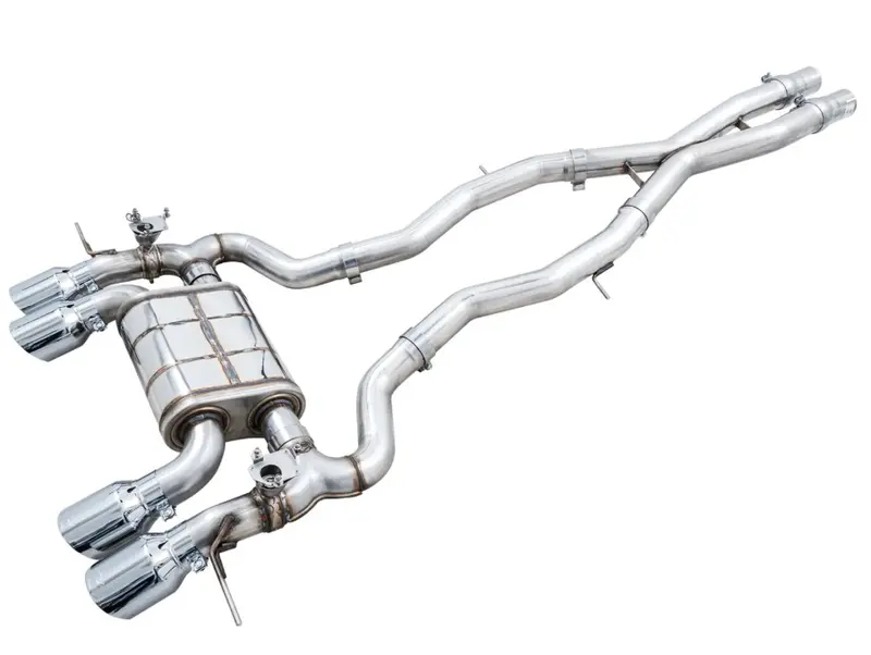 Awe Switchpath Cat-Back Exhaust 4.5In Chrome Quad Tips For 21-25 Bmw M3/M4 3.0L 1