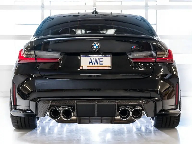 Awe Switchpath Cat-Back Exhaust 4.5In Chrome Quad Tips For 21-25 Bmw M3/M4 3.0L 2