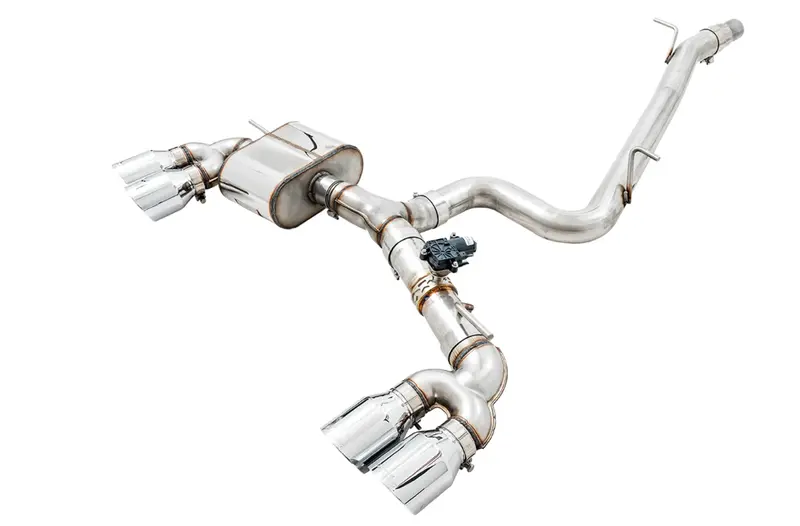 Awe Switchpath Cat-Back Exhaust 4" Chrome Tips For 15-17 Volkswagen Golf R 2.0L 1
