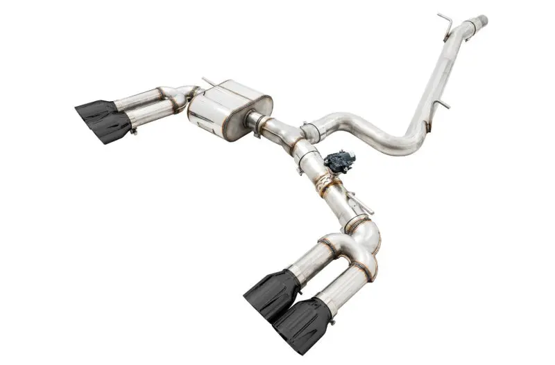 Awe Switchpath Cat-Back Exhaust W/ 4" Black Tips For 15-20 Audi S3 2.0T 1
