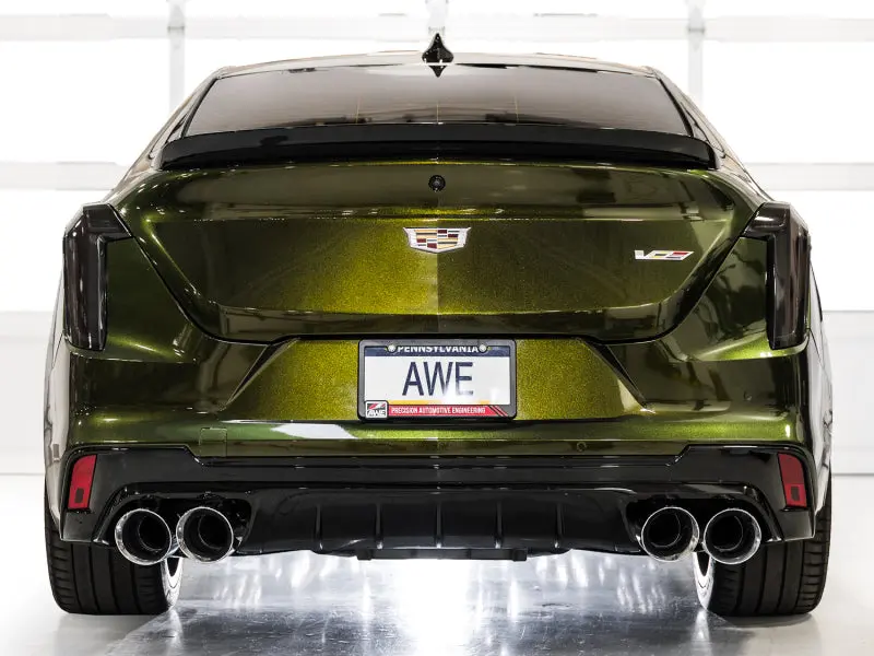 Awe Switchpath Exhaust 4.5" Chrome Tips For 22-25 Cadillac Ct4 V Blackwing 3.6L 2