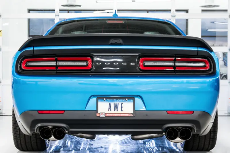 Awe Touring Cat-Back Exhaust 4" Chrome Tips For 15-23 Dodge Challenger 6.4L/6.2L 2