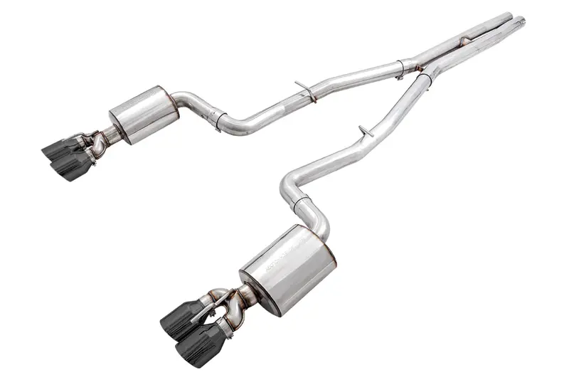 Awe Touring Cat-Back Exhaust Black Tips For 2015-2023 Dodge Challenger 6.4L/6.2L Sc 1