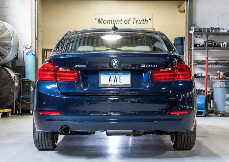 Awe Touring Cat-Back Exhaust W/ 3.5" Black Tip For 13–18 Bmw 320I 2.0L 2
