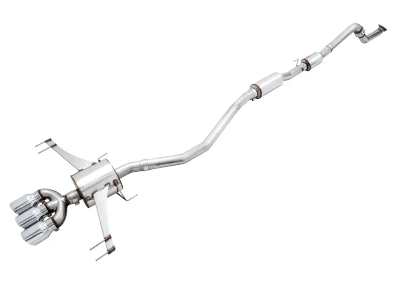 Awe Touring Cat-Back Exhaust W/ 4.5” Chrome Tip For 17-21 Honda Civic Type R 2.0 1