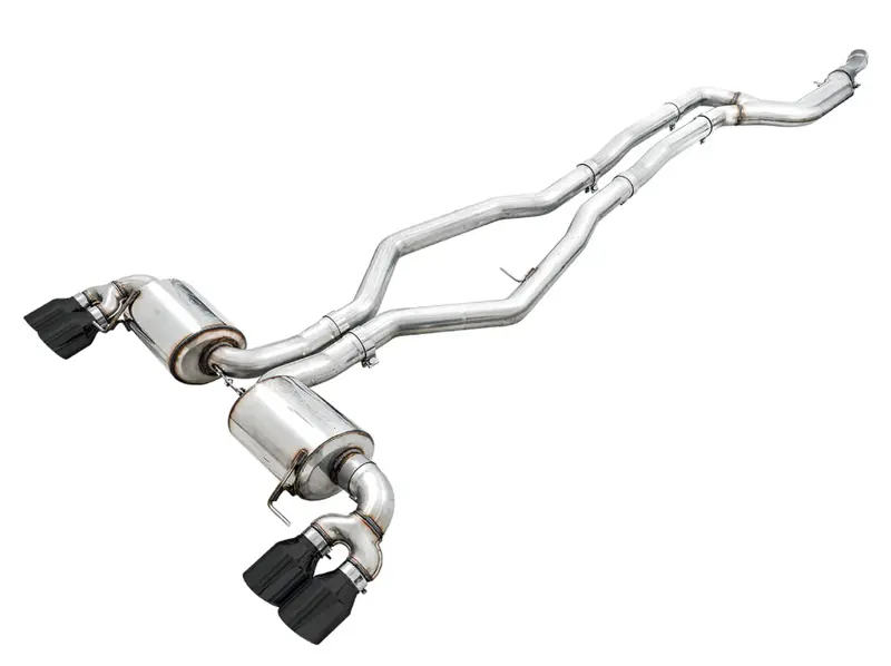 Awe Touring Cat-Back Exhaust W/ 4" Black Tips For 2020-2025 Bmw M340i/M440i 3.0L 1