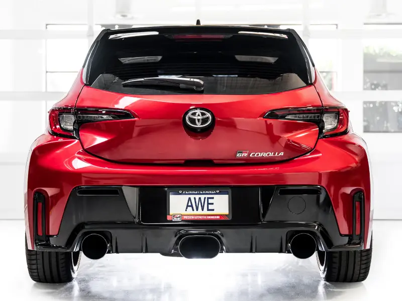 Awe Touring Cat-Back Exhaust W/ 5" Triple Black Tips For 23-25 Toyota Gr Corolla 2