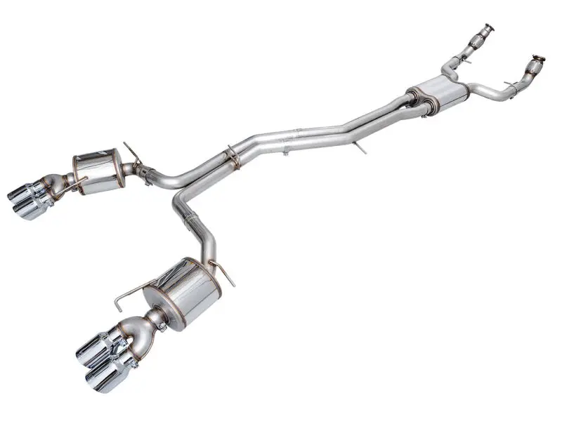 Awe Touring Edition Cat-Back Exhaust W/ Chrome Tips For 2020-2024 Audi C8 S6/S7 1