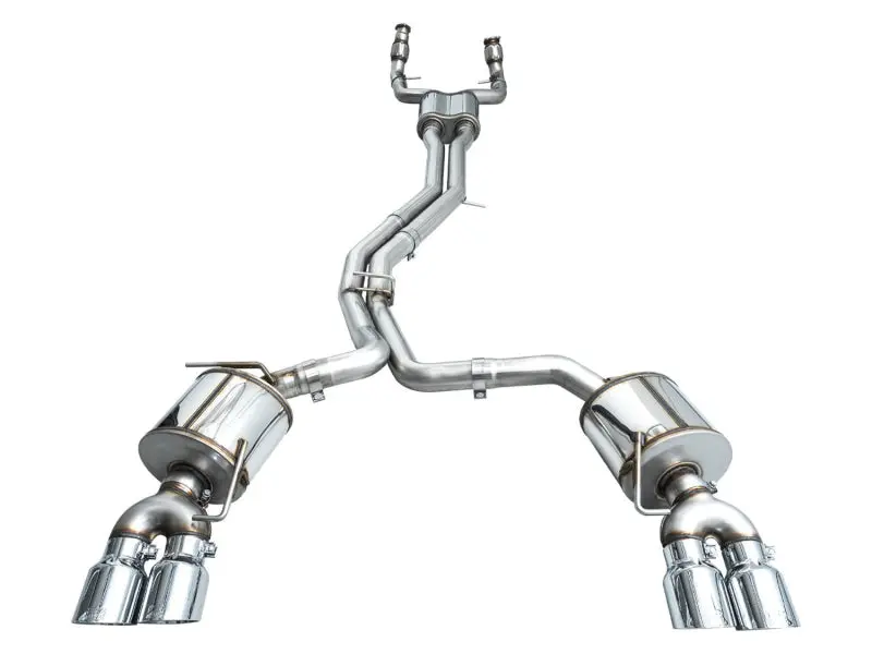 Awe Touring Edition Cat-Back Exhaust W/ Chrome Tips For 2020-2024 Audi C8 S6/S7 2