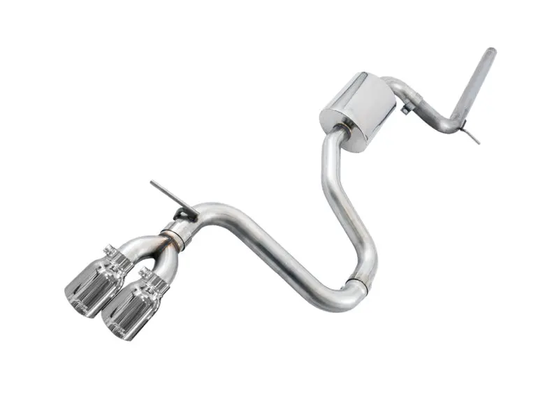 Awe Track Cat-Back Exhaust W/ 3.5” Chrome Tips For 15–17 Volkswagen Golf 1.8L 1