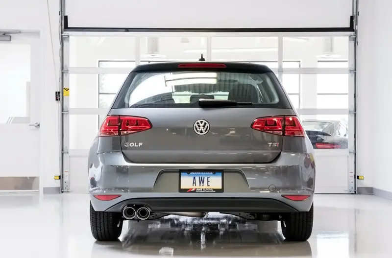 Awe Track Cat-Back Exhaust W/ 3.5” Chrome Tips For 15–17 Volkswagen Golf 1.8L 2