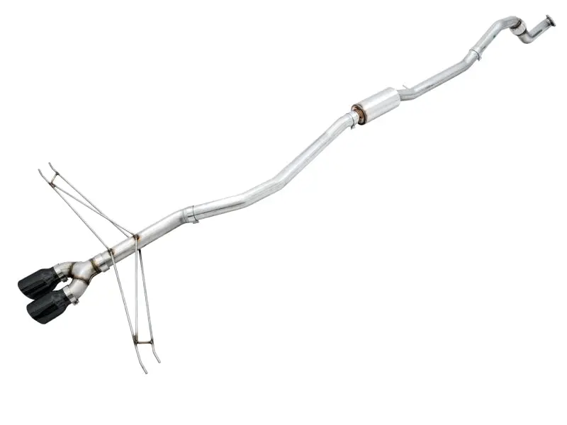 Awe Track Cat-Back Exhaust W/ 4.5" Black Tips For 17-20 Honda Civic Si 1.5L 1