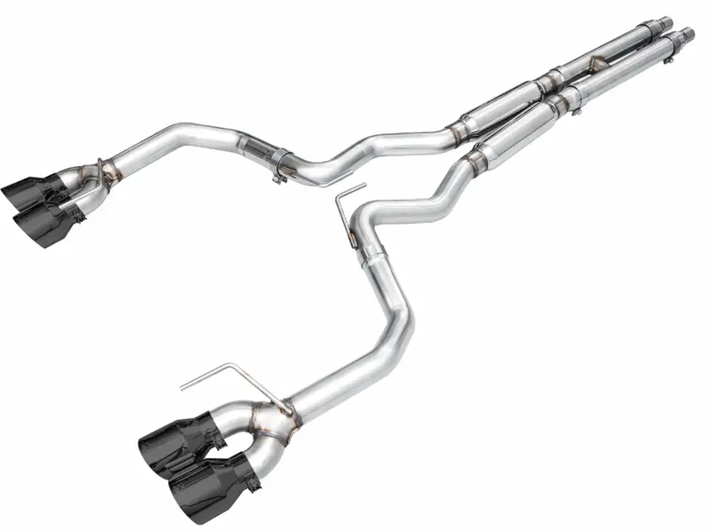 Awe Track Cat-Back Exhaust W/ 4” Black Quad Tips For 24-25 Ford Mustang Gt 5.0L 1