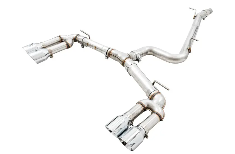 Awe Track Cat-Back Exhaust W/ 4" Chrome Tips For 15-20 Audi S3 2.0T 1