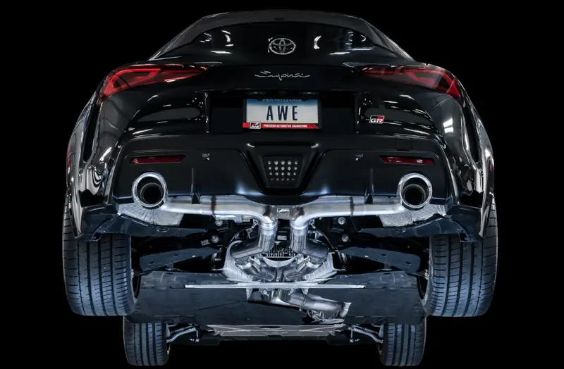 Awe Track Cat-Back Exhaust W/ 5" Black Tips For 20-25 Toyota Gr Supra 3.0L 2