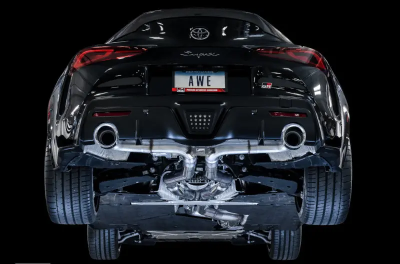 Awe Track Cat-Back Exhaust W/ 5" Chrome Tips For 2020-2026 Toyota Gr Supra 3.0L 2