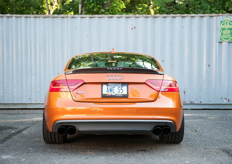Awe Track Edition Cat-Back Exhaust W/ 4” Chrome Tips For 13-17 Audi S5 3.0L 2