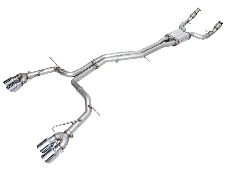Awe Track Edition Cat-Back Exhaust W/ Chrome Tips For 2020-2024 Audi C8 S6/S7 1